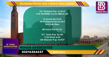 Residential Plot for Sale in Bahria Town, Lahore - (BP-95958)