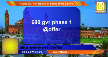 Residential Plot for Sale in Bahria Town, Lahore - (BP-95964)