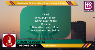 Residential Plot for Sale in Bahria Orchard, Lahore - (BP-96000)