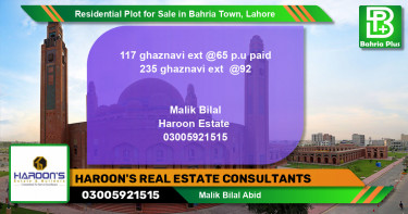 Residential Plot for Sale in Bahria Town, Lahore - (BP-96010)