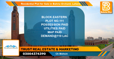 Residential Plot for Sale in Bahria Orchard, Lahore - (BP-96018)