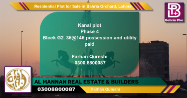 Residential Plot for Sale in Bahria Orchard, Lahore - (BP-96051)