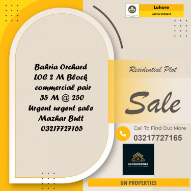 Residential Plot for Sale in Bahria Orchard, Lahore - (BP-96054)