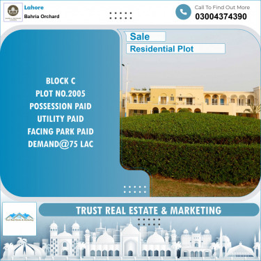Residential Plot for Sale in Bahria Orchard, Lahore - (BP-96055)