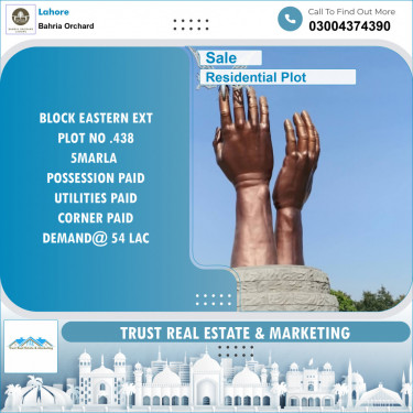 Residential Plot for Sale in Bahria Orchard, Lahore - (BP-96090)
