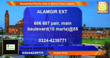 Residential Plot for Sale in Bahria Town, Lahore - (BP-96093)