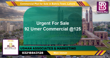 Commercial Plot for Sale in Bahria Town, Lahore - (BP-96101)