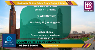 Residential Plot for Sale in Bahria Orchard, Lahore - (BP-96111)