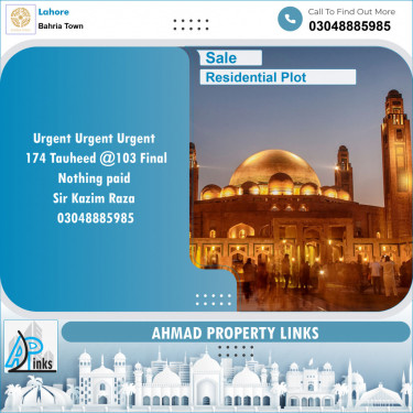Residential Plot for Sale in Bahria Town, Lahore - (BP-96116)