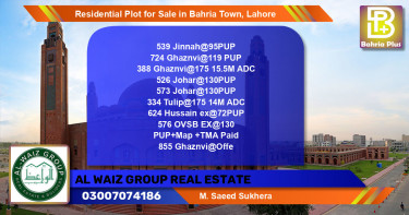 Residential Plot for Sale in Bahria Town, Lahore - (BP-96234)
