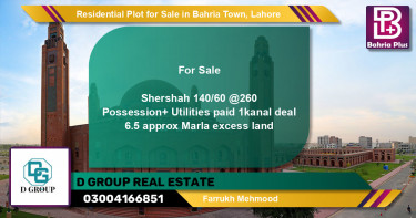 Residential Plot for Sale in Bahria Town, Lahore - (BP-96262)