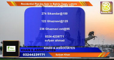 Residential Plot for Sale in Bahria Town, Lahore - (BP-96723)