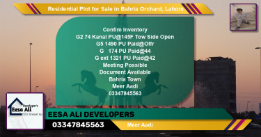 Residential Plot for Sale in Bahria Orchard, Lahore - (BP-96778)