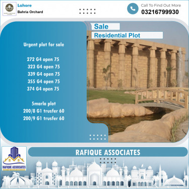 Residential Plot for Sale in Phase 4 - G4 Block -  Bahria Orchard, Lahore - (BP-96783)