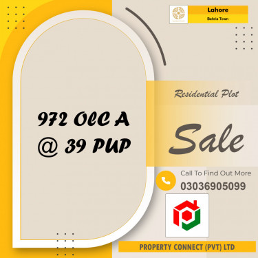 Residential Plot for Sale in Bahria Town, Lahore - (BP-96785)