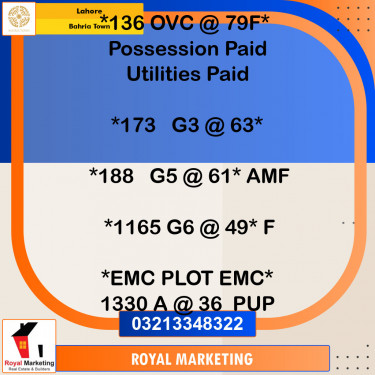 Residential Plot for Sale in Bahria Town, Lahore - (BP-96803)