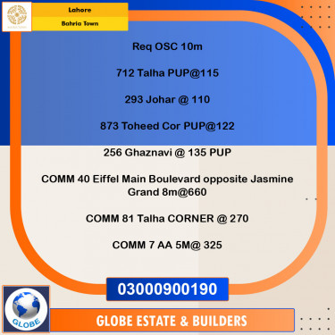 Residential Plot for Sale in Bahria Town, Lahore - (BP-96860)