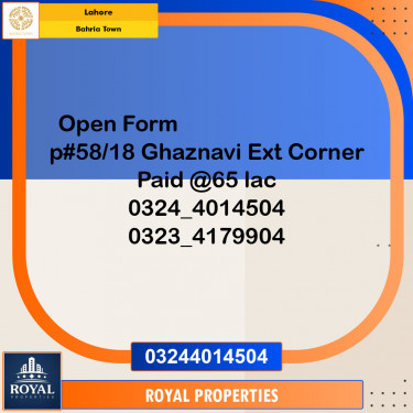Residential Plot for Sale in Bahria Town, Lahore - (BP-96887)