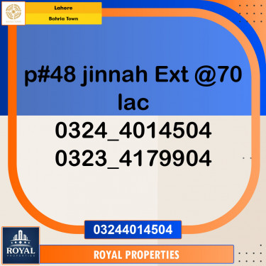 Residential Plot for Sale in Bahria Town, Lahore - (BP-96896)