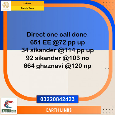 Residential Plot for Sale in Bahria Town, Lahore - (BP-96925)