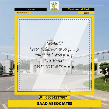 Residential Plot for Sale in Bahria Orchard, Lahore - (BP-96940)