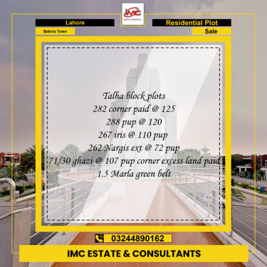 Residential Plot for Sale in Bahria Town, Lahore - (BP-96966)