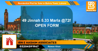 Residential Plot for Sale in Bahria Town, Lahore - (BP-96977)