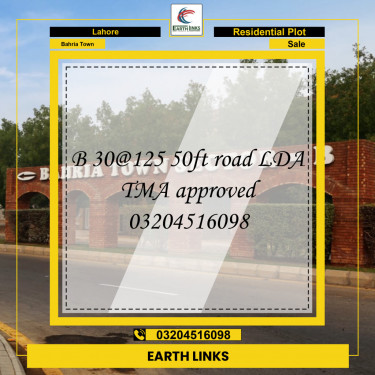 Residential Plot for Sale in Bahria Town, Lahore - (BP-96978)