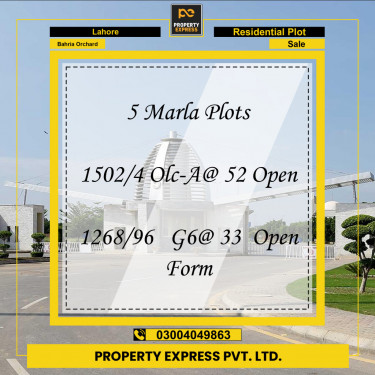 Residential Plot for Sale in Bahria Orchard, Lahore - (BP-96985)