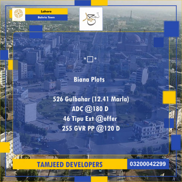 Residential Plot for Sale in Bahria Town, Lahore - (BP-96986)