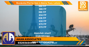 Residential Plot for Sale in Bahria Town, Lahore - (BP-97010)