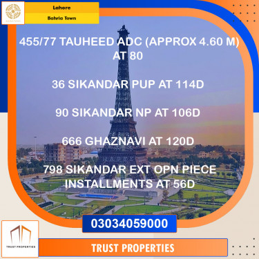 Residential Plot for Sale in Bahria Town, Lahore - (BP-97030)