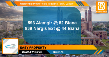 Residential Plot for Sale in Bahria Town, Lahore - (BP-97039)
