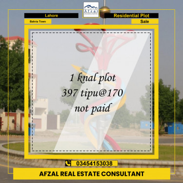 Residential Plot for Sale in Bahria Town, Lahore - (BP-97075)