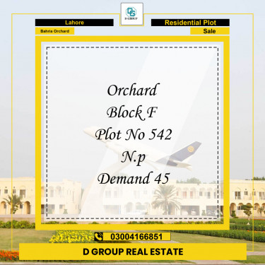 Residential Plot for Sale in Bahria Orchard, Lahore - (BP-97079)