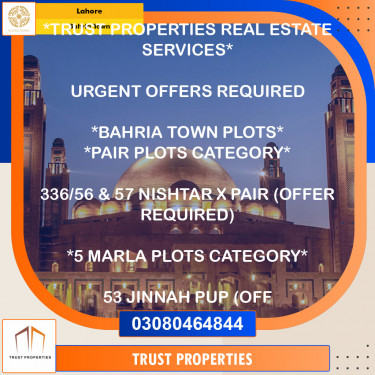 Residential Plot for Sale in Bahria Town, Lahore - (BP-97082)