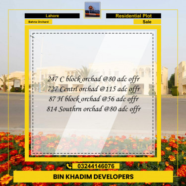 Residential Plot for Sale in Bahria Orchard, Lahore - (BP-97105)