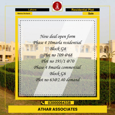 Residential Plot for Sale in Bahria Orchard, Lahore - (BP-97136)
