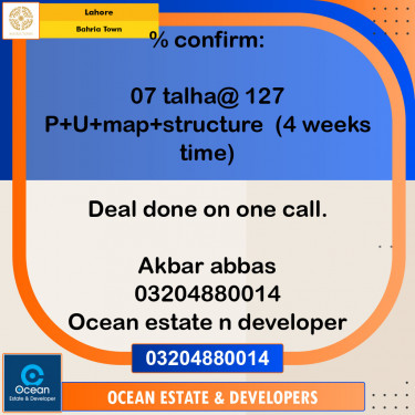 Residential Plot for Sale in Bahria Town, Lahore - (BP-97148)