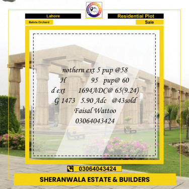 Residential Plot for Sale in Bahria Orchard, Lahore - (BP-97155)