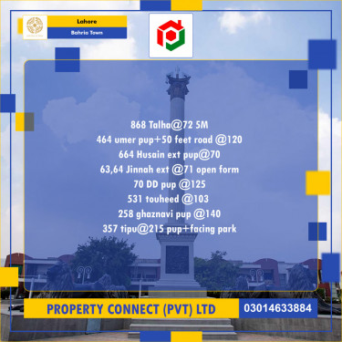 Residential Plot for Sale in Bahria Town, Lahore - (BP-97165)