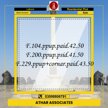 Residential Plot for Sale in Bahria Orchard, Lahore - (BP-97191)