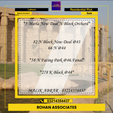 Residential Plot for Sale in Bahria Orchard, Lahore - (BP-97229)