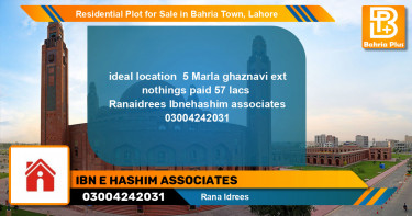 Residential Plot for Sale in Bahria Town, Lahore - (BP-97232)
