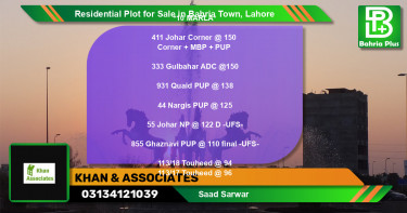 Residential Plot for Sale in Bahria Town, Lahore - (BP-97242)