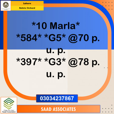 Residential Plot for Sale in Bahria Orchard, Lahore - (BP-97254)