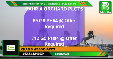 Residential Plot for Sale in Bahria Town, Lahore - (BP-97260)