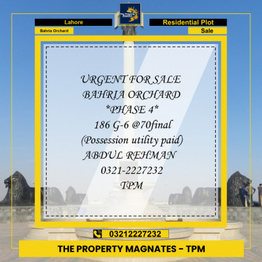Residential Plot for Sale in Bahria Orchard, Lahore - (BP-97275)