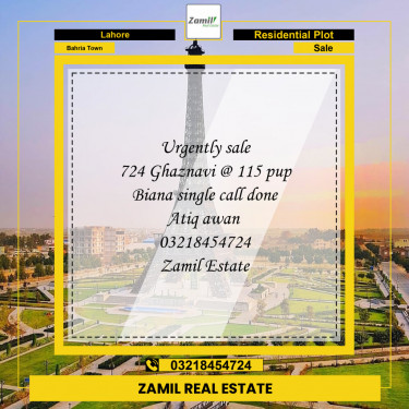 Residential Plot for Sale in Bahria Town, Lahore - (BP-97294)