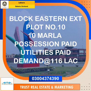 Residential Plot for Sale in Bahria Orchard, Lahore - (BP-97353)